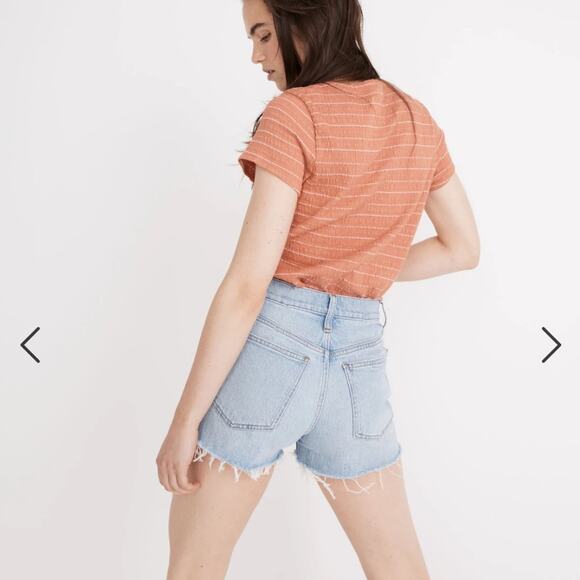 Madewell the perfect Jean shorts light wash 30 - Picture 3 of 10